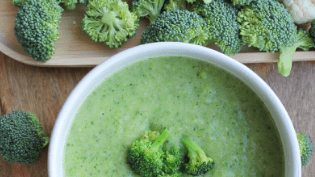 Vegan Cream Of Broccoli Soup (with cauliflower and potatoes)